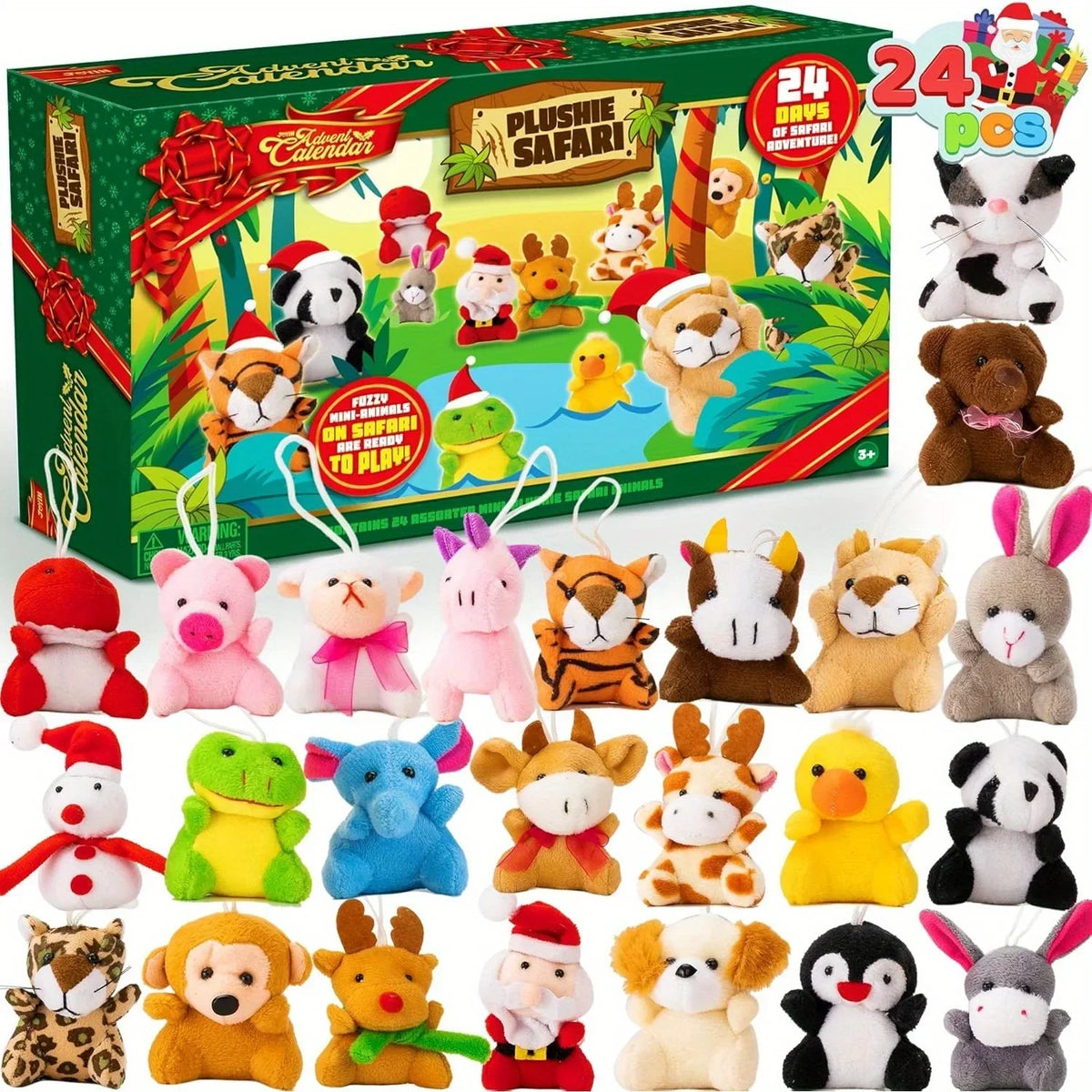 PLUSH ADVENT CALENDAR FOR KIDS – 24 MINI ANIMAL TOYS