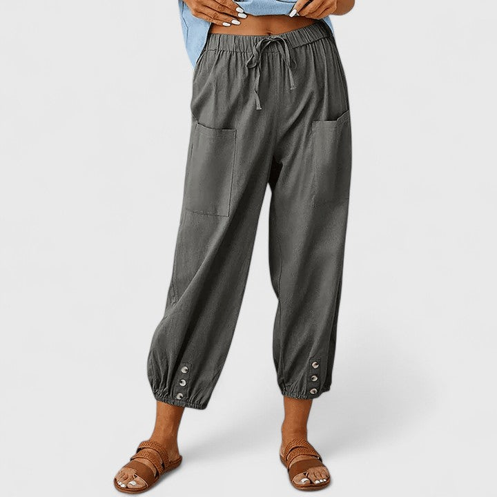 Jolie | Women's Wide-Leg High-Waist Pants – Elegant Daywear