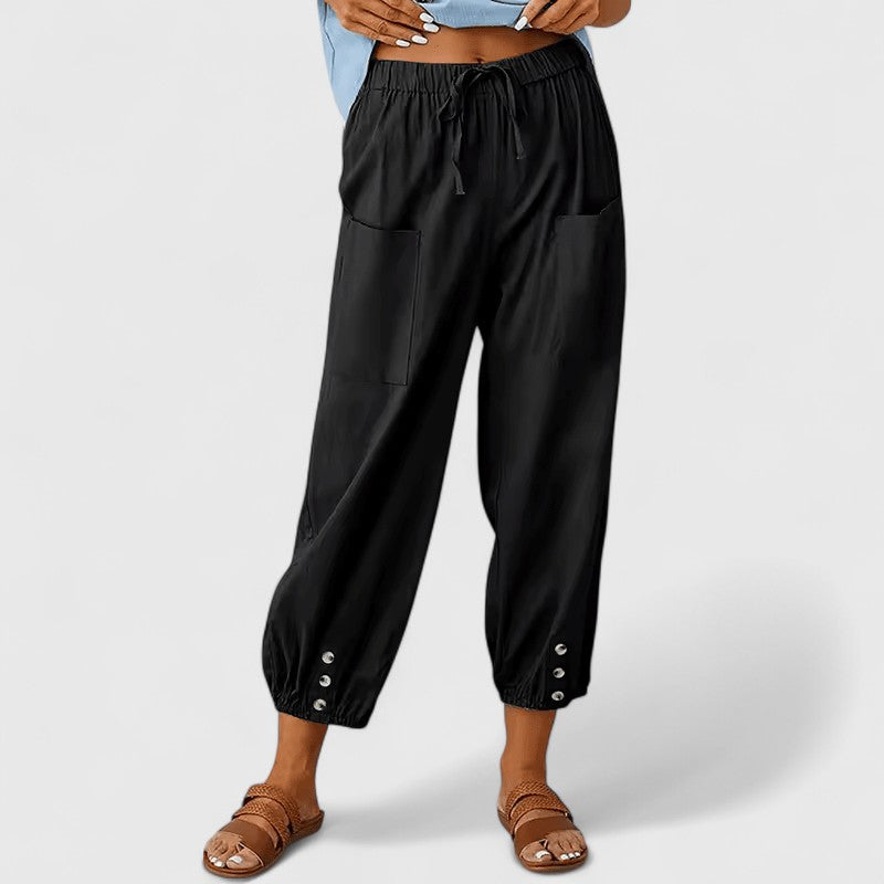 Jolie | Women's Wide-Leg High-Waist Pants – Elegant Daywear