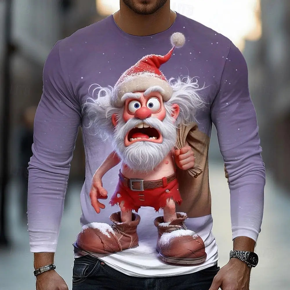 Aage | Funny Santa Print Christmas Sweater for Men