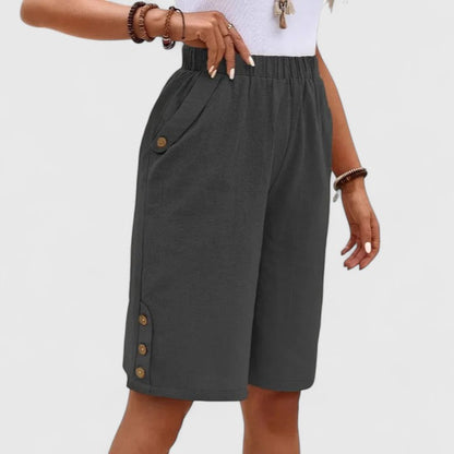 Denise | Women's High-Waisted Relaxed-Fit Comfortable Shorts