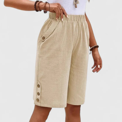 Denise | Women's High-Waisted Relaxed-Fit Comfortable Shorts