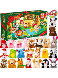 PLUSH ADVENT CALENDAR FOR KIDS – 24 MINI ANIMAL TOYS, CHRISTMAS GIFT