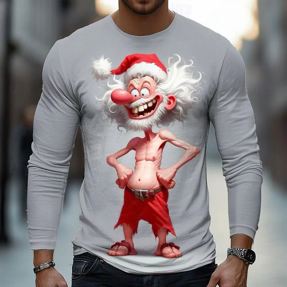 Aage | Funny Santa Print Christmas Sweater for Men