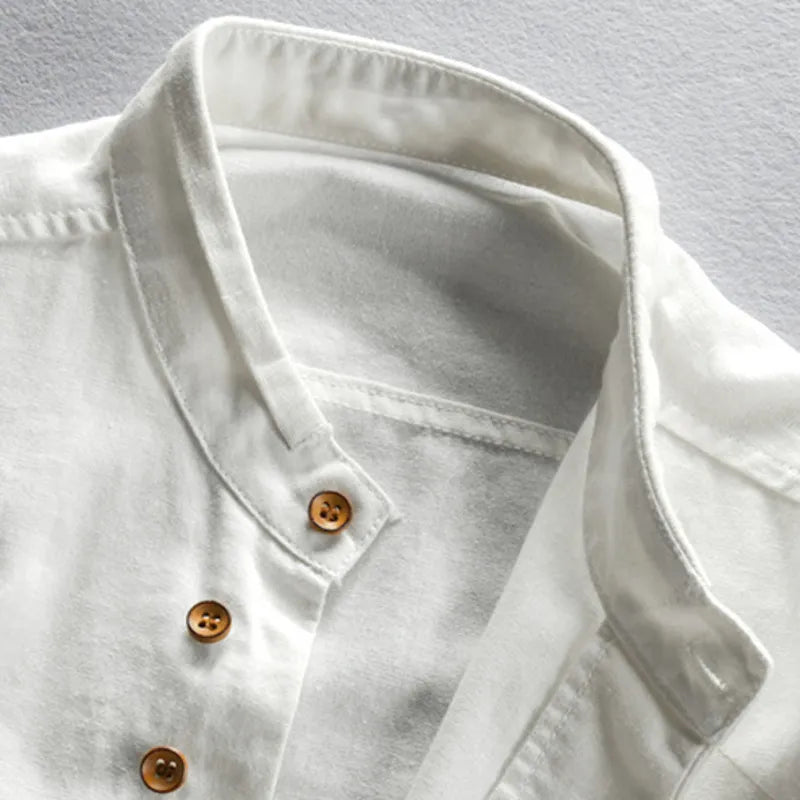 Ole | Stand Collar Button-Front Shirt for Men