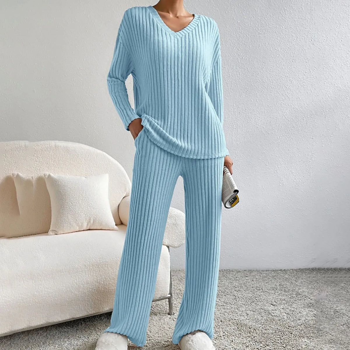 Annegunn | Ribbed Knit Lounge Set for Women