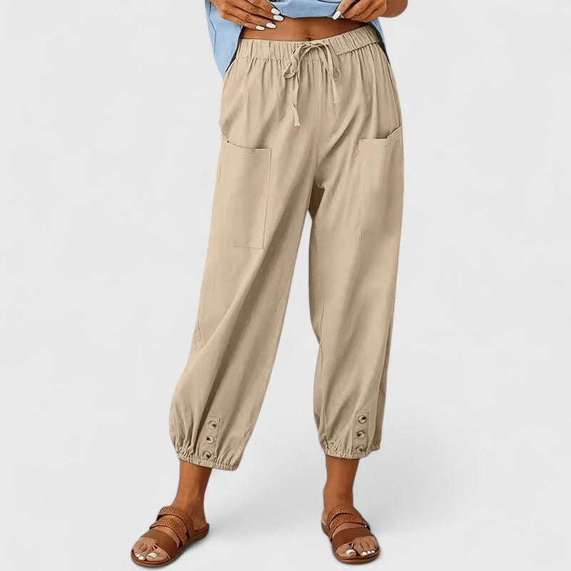 Jolie | Women's Wide-Leg High-Waist Pants – Elegant Daywear