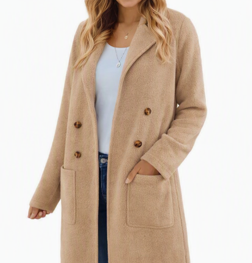 Nyssa | Longline Ribbed Cardigan with Button-Down Front for Women