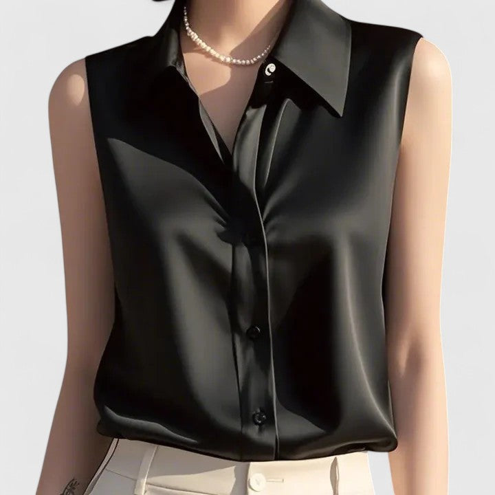 Lavinia | Women's Sophisticated V-Neck Sleeveless Blouse