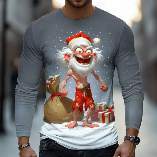 Aage | Funny Santa Print Christmas Sweater for Men