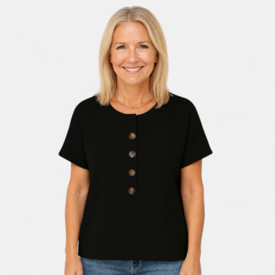 Siv™ - Buttoned comfort T-shirt