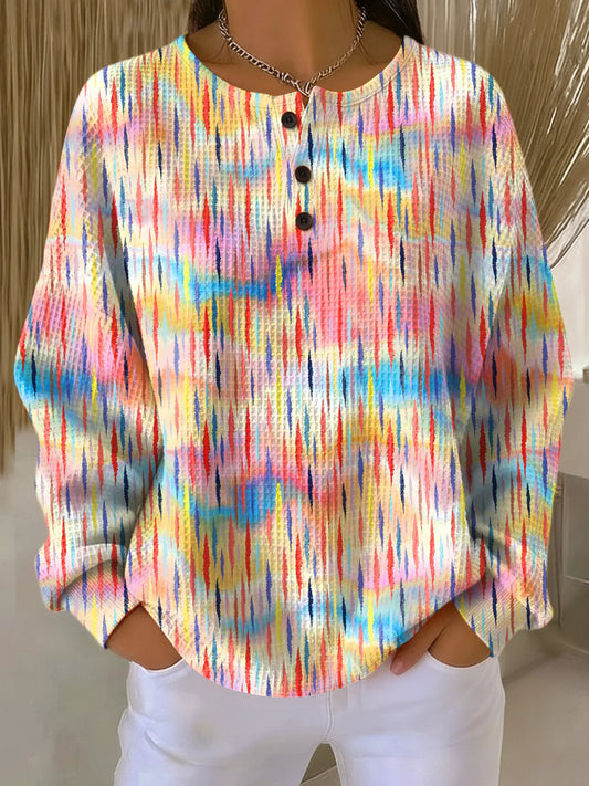 Sofia | Colorful Sweater with Raindrop Pattern 0