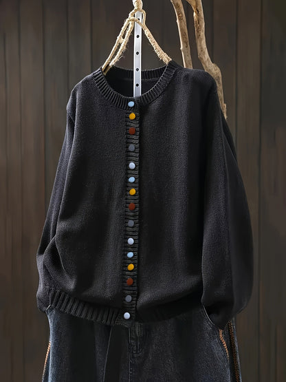 Elizabeth | Women's Long Cardigan Sweater with Buttons