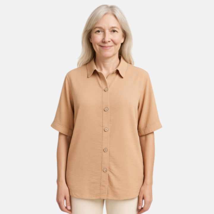 Solveig™ – Linen shirt with buttons