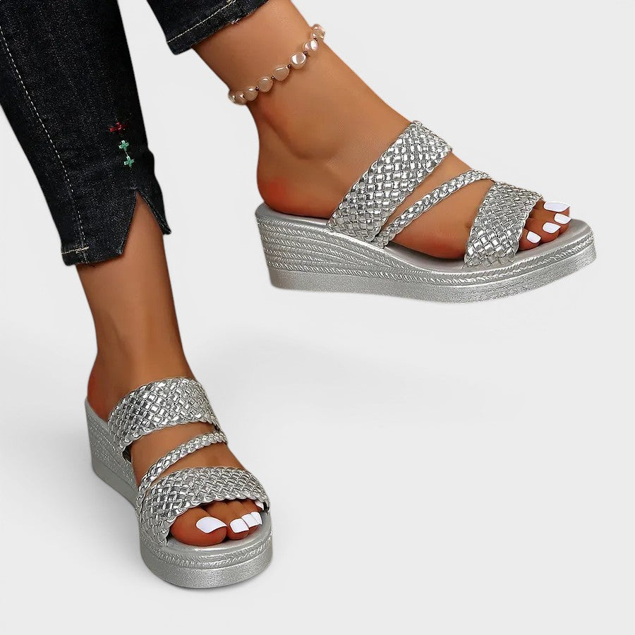 Sophia | Black Platform Sandals for Women 6