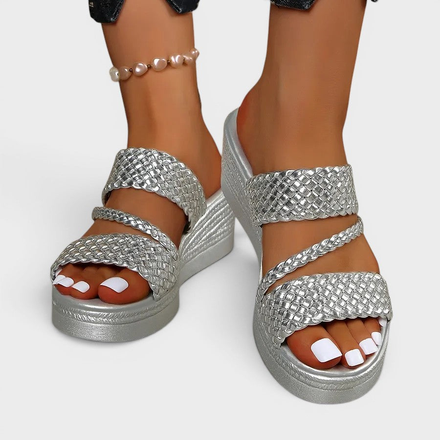 Sophia | Black Platform Sandals for Women 7