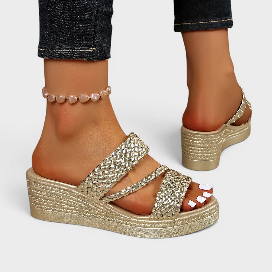 Sophia | Black Platform Sandals for Women 8