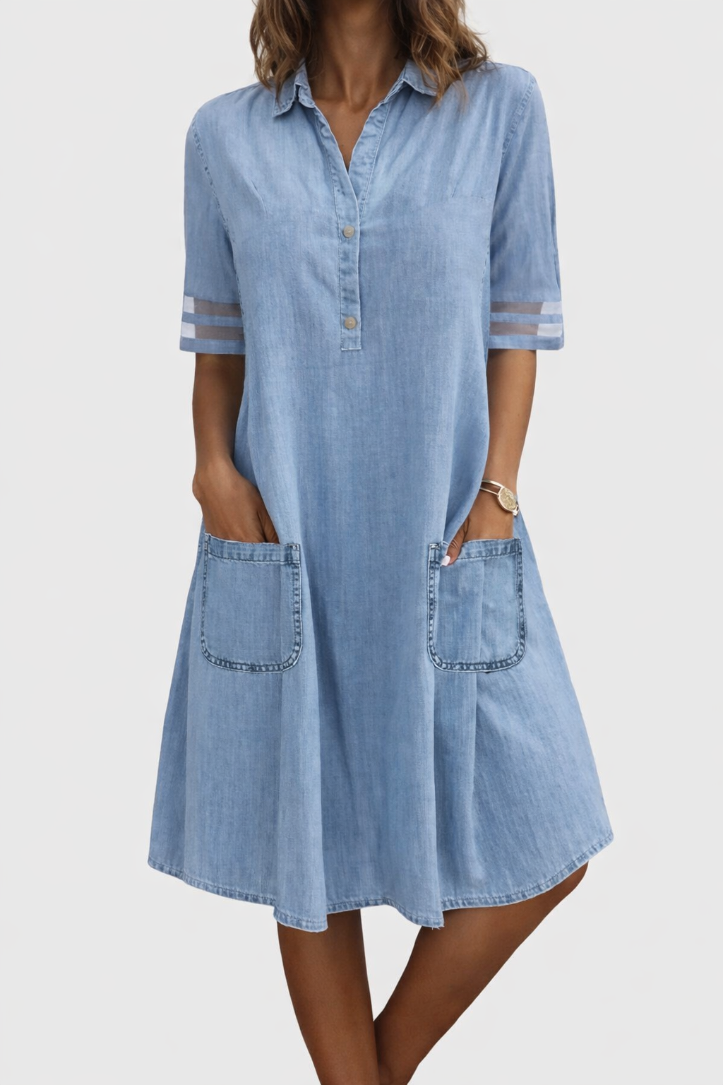 Sophia | Denim Midi Dress for Women 0
