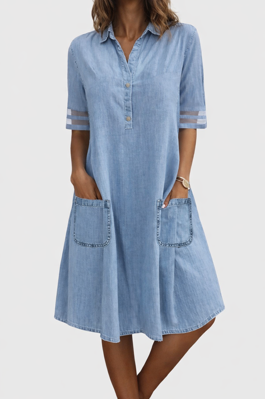 Sophia | Denim Midi Dress for Women 0