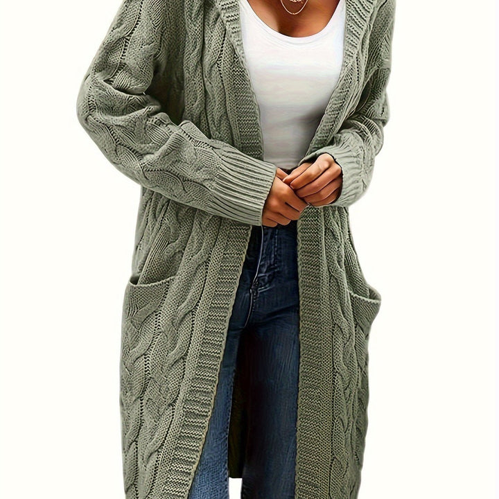 Sophia | Long Sleeve Cozy Hooded Cardigan