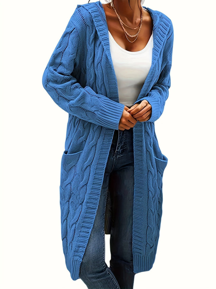 Sophia | Long Sleeve Cozy Hooded Cardigan