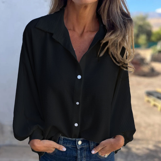 Sophia | White Blouse with Lantern Sleeves 0