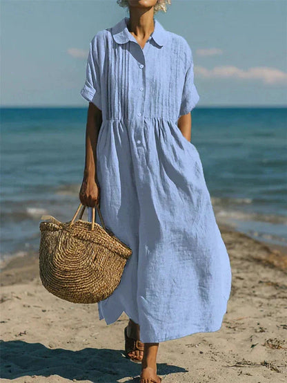 Sophia | White Midi Dress for Women, Elegant Summer Sundress 2