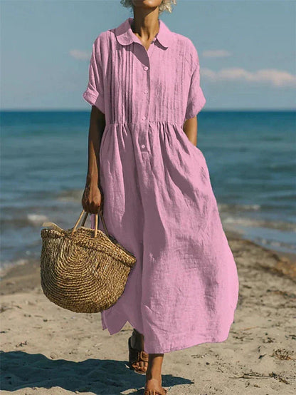 Sophia | White Midi Dress for Women, Elegant Summer Sundress 4