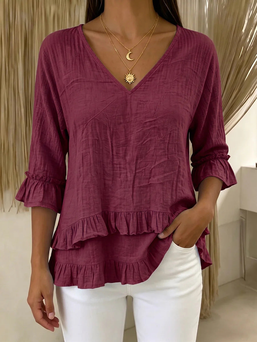 Sophia | Women's White Long Sleeve Blouse 2