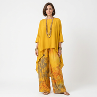 Mabel | Women's Two Piece Set Tunic Top Wide Leg Pants