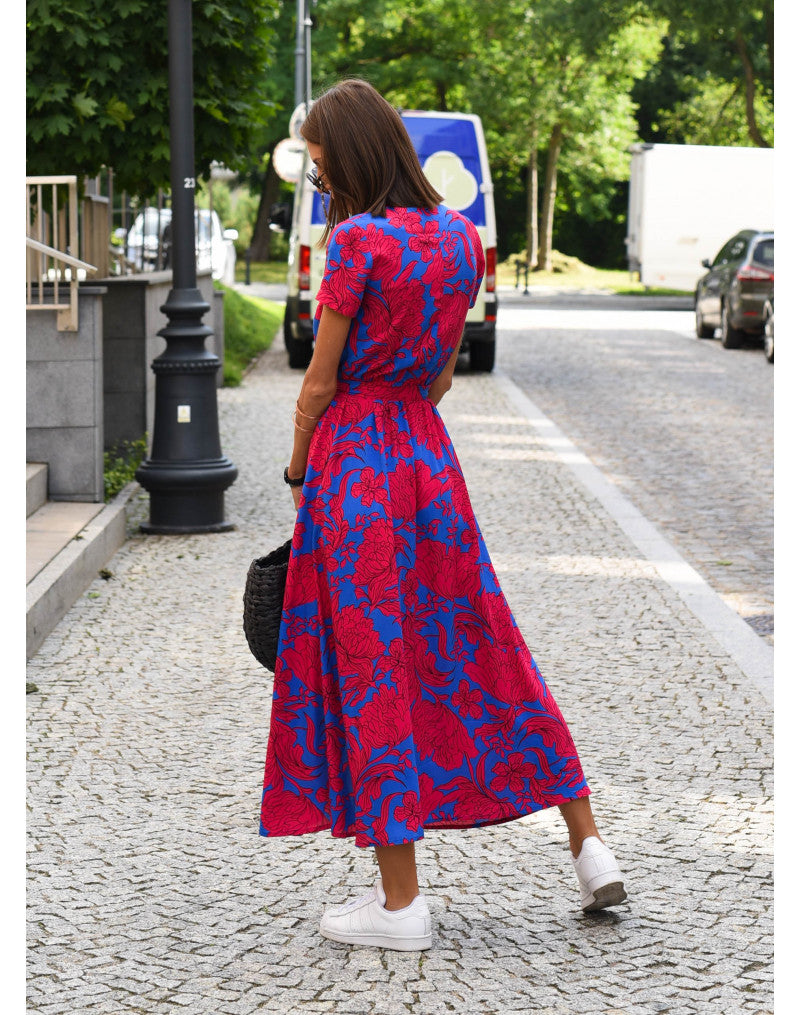 Talia™ | Stylish V-Neck Floral Dress 2