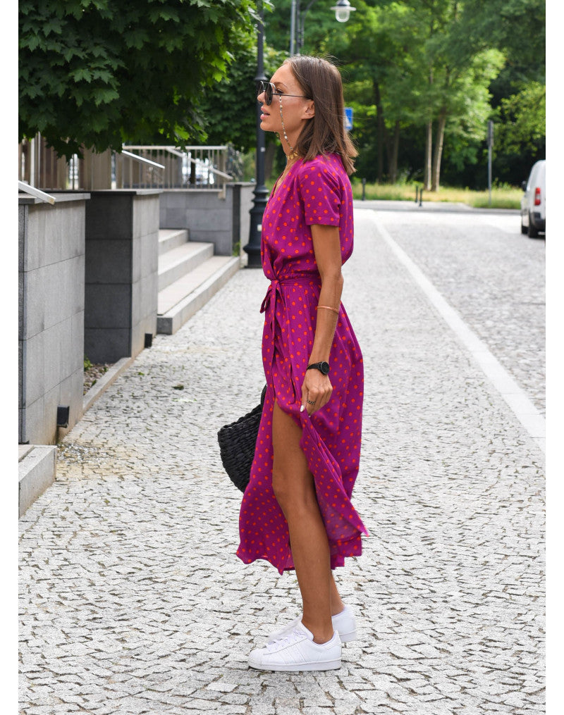 Talia™ | Stylish V-Neck Floral Dress 6