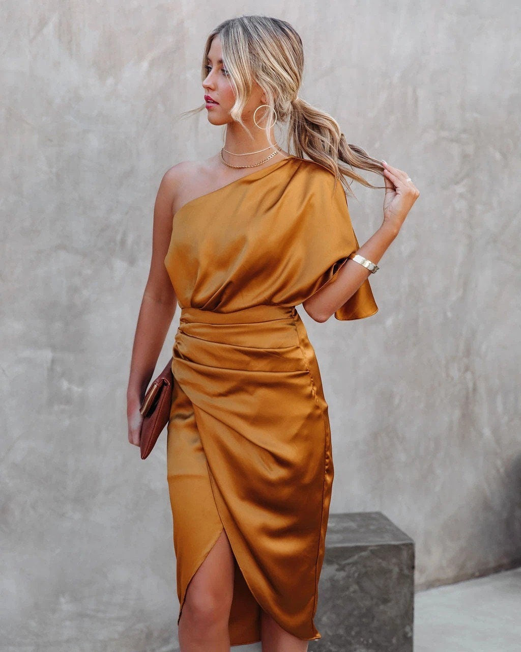 Tamari™ | Elegant Satin Midi Dress 5