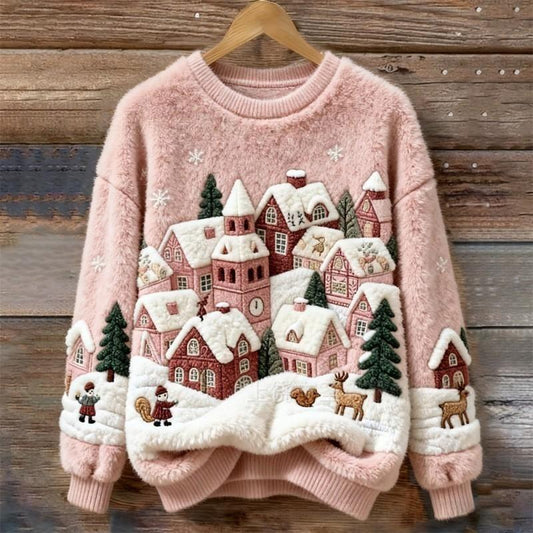 Tessa™ | Cozy Winter Village Christmas Sweater