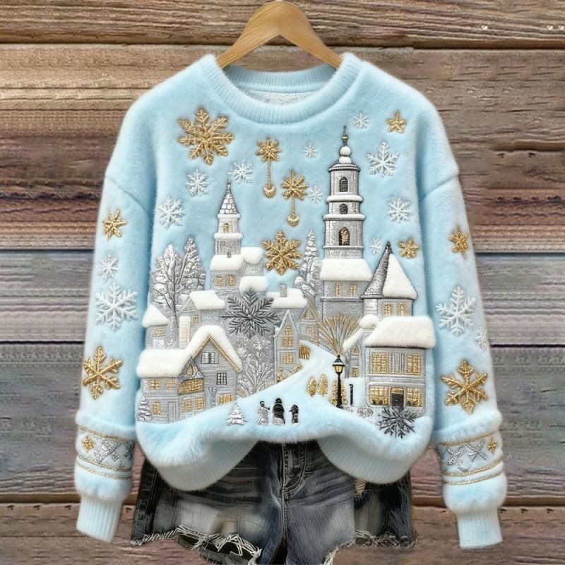 Tessa™ | Cozy Winter Village Christmas Sweater