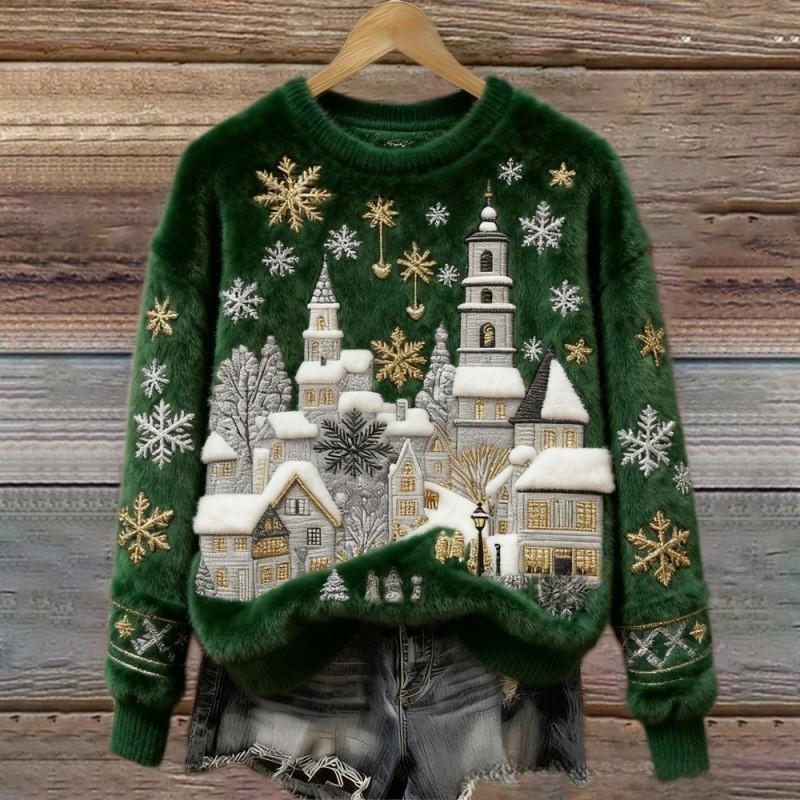 Tessa™ | Cozy Winter Village Christmas Sweater