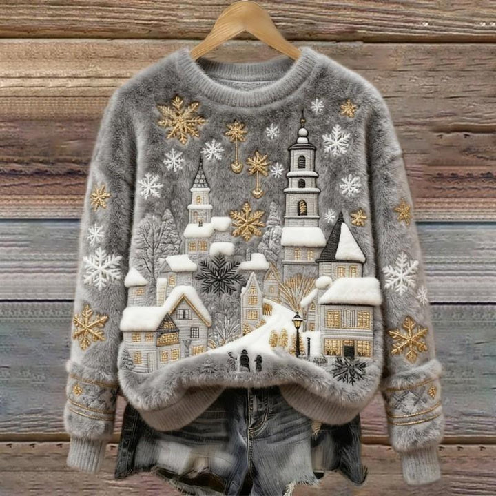 Tessa™ | Cozy Winter Village Christmas Sweater