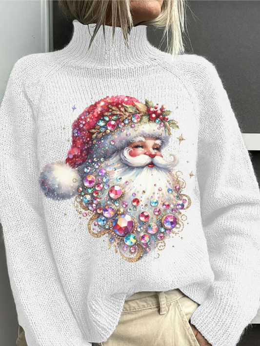 Tiffany™ | Glittering Santa Graphic Sweater