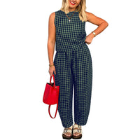 Trish | Women's Two Piece Set Crop Top Loose Pants – Summer