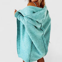 Adriana | Oversized Hooded Knee-Length Cardigan with Open Front for Women