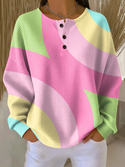 Vera | Sweater with Abstract Geometric Pattern 0
