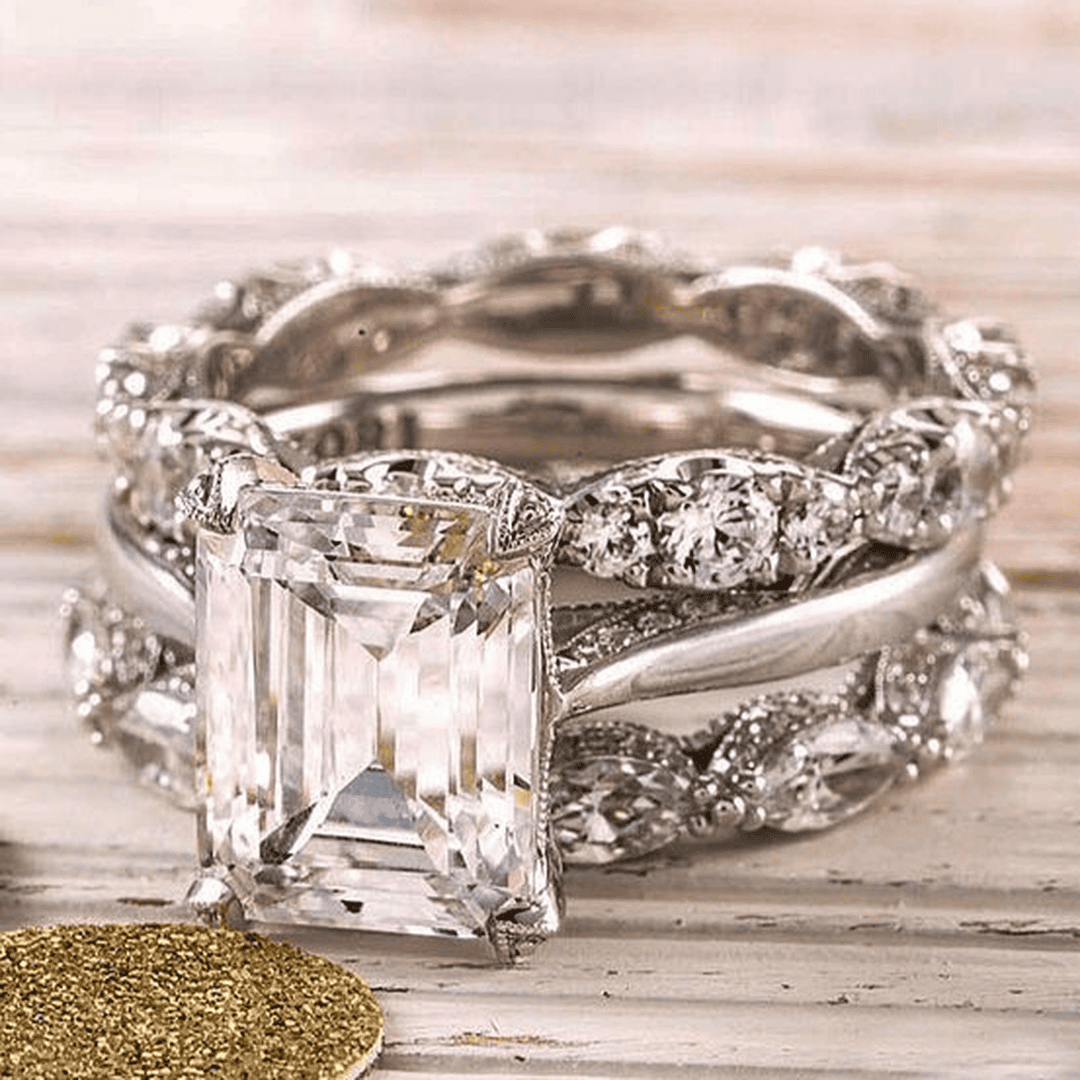 Vintage Silver Bright Layer Ring 0