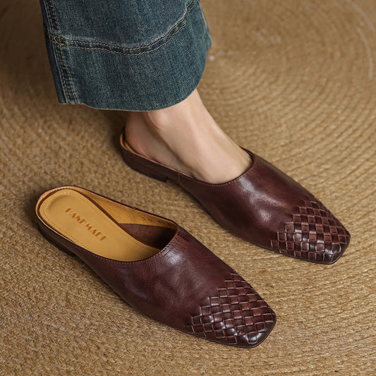 Viola Geniune Leather Mules 0