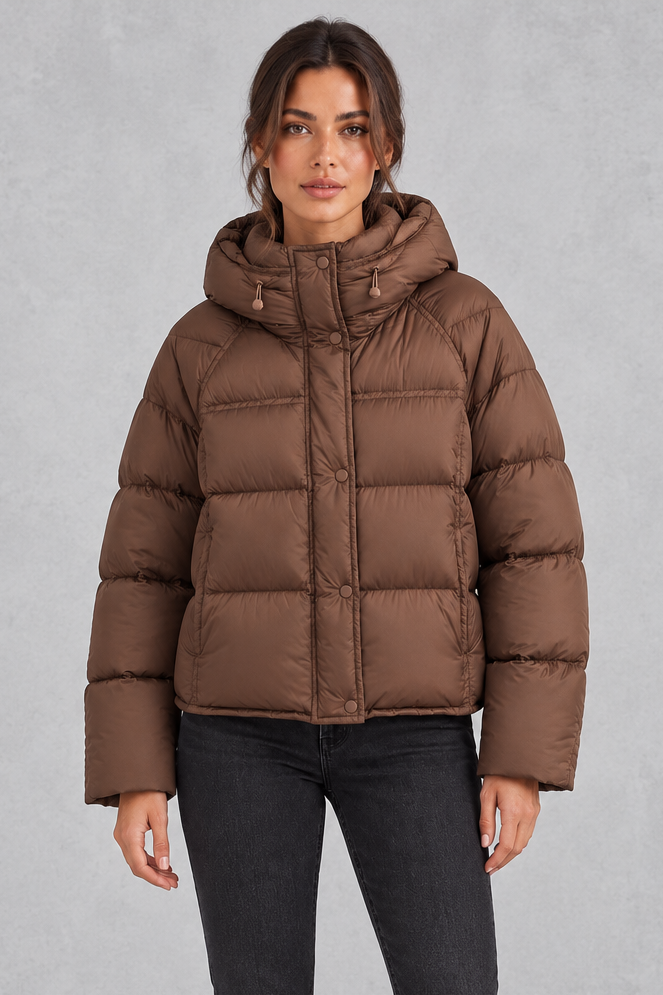 Lise | High-Neck Hooded Puffer Jacket for Women