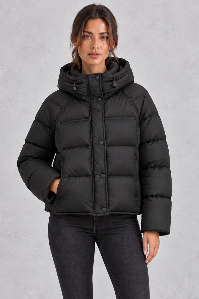 Lise | High-Neck Hooded Puffer Jacket for Women