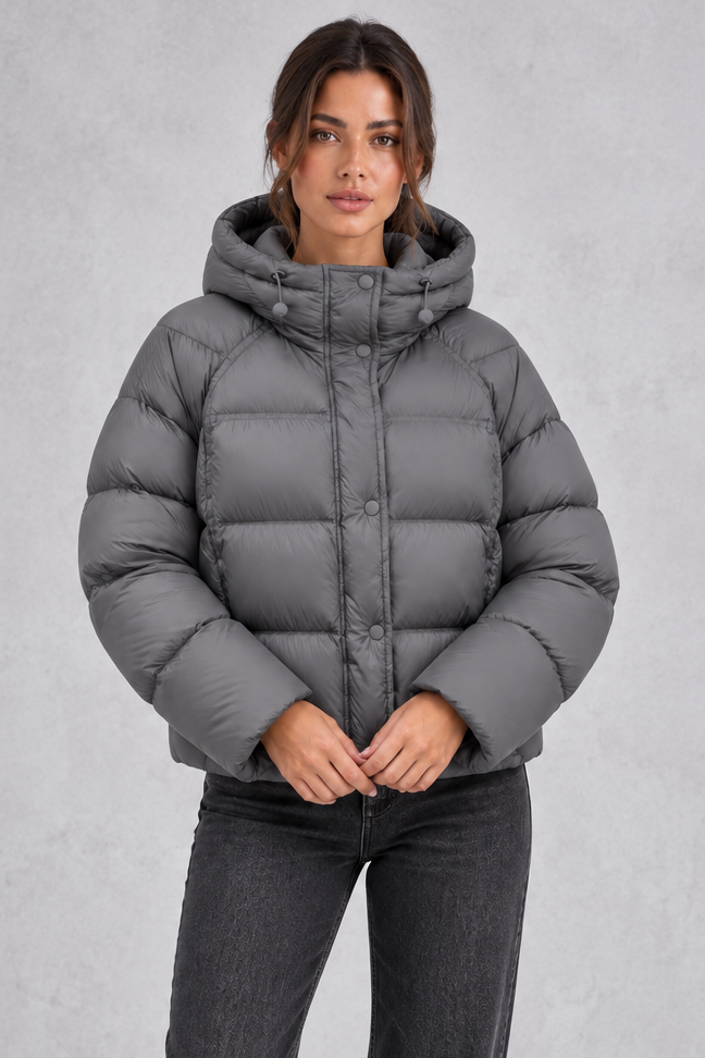 Lise | High-Neck Hooded Puffer Jacket for Women