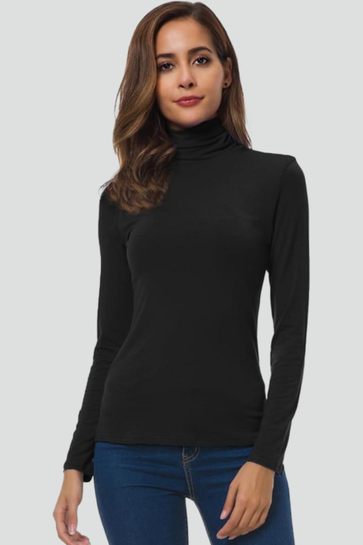 Henriette | Ribbed Turtleneck Long Sleeve Sweater for Women
