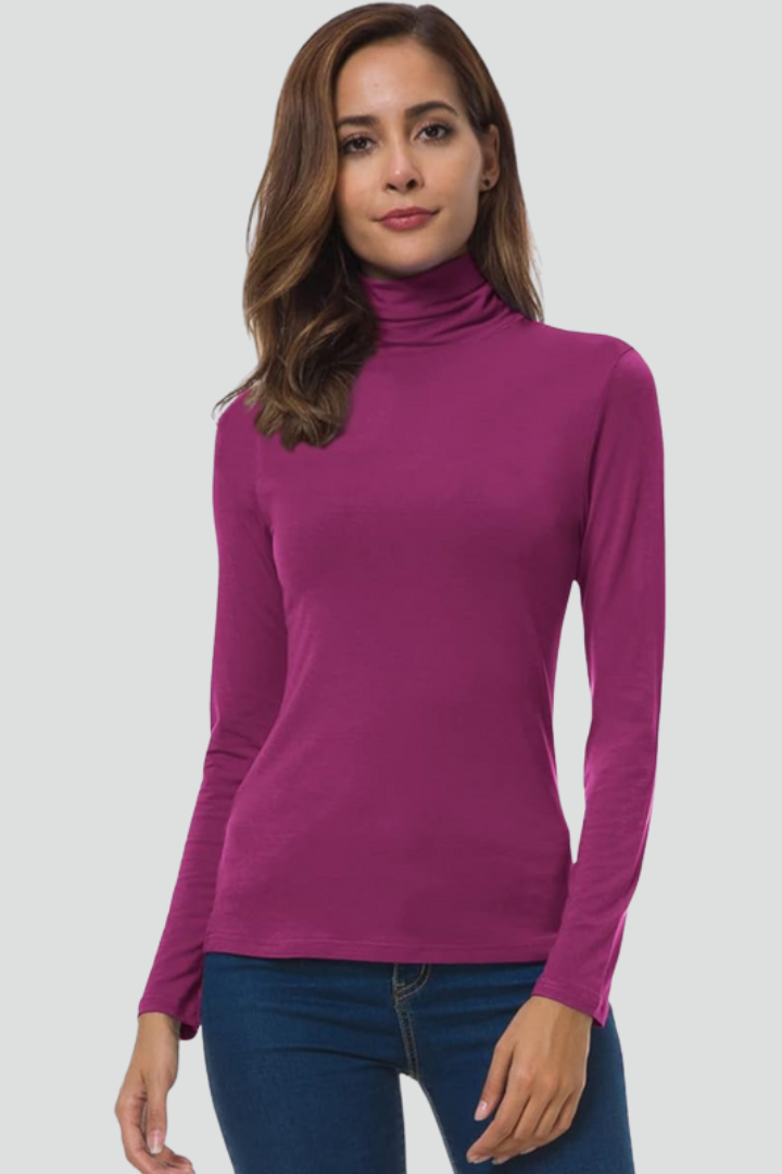 Henriette | Ribbed Turtleneck Long Sleeve Sweater for Women