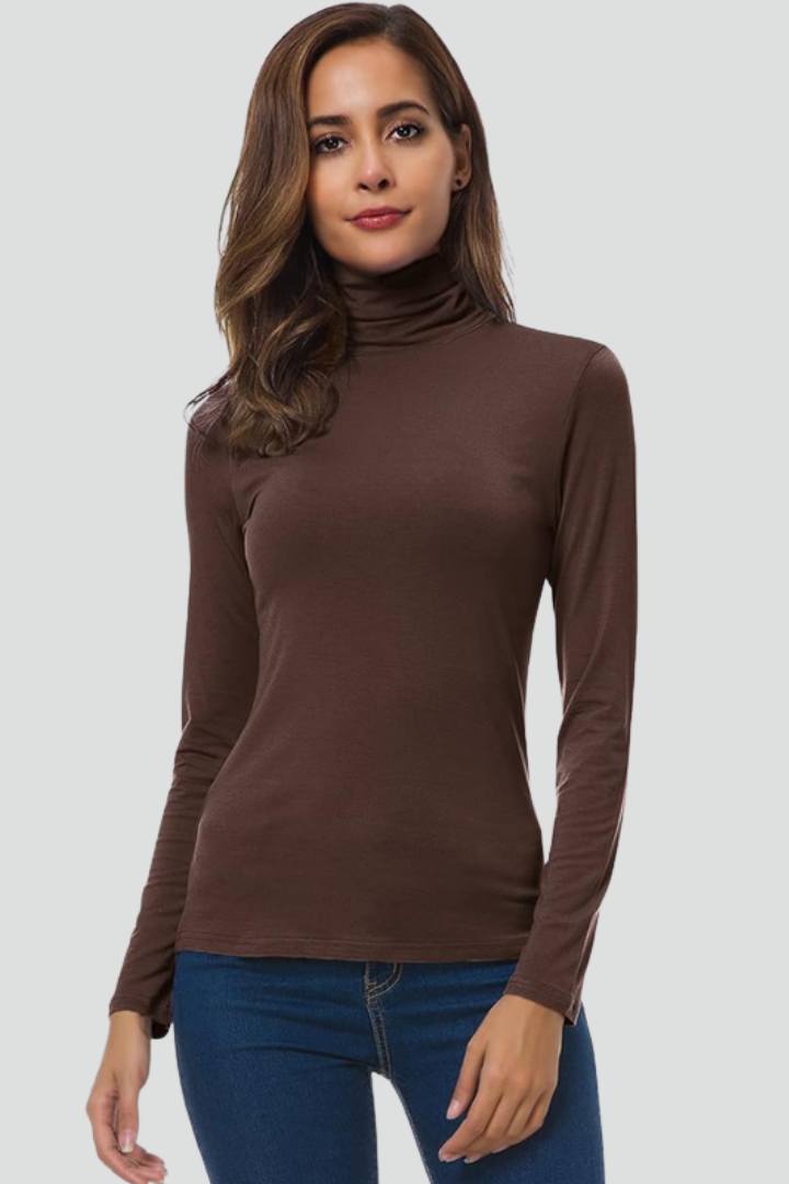 Henriette | Ribbed Turtleneck Long Sleeve Sweater for Women