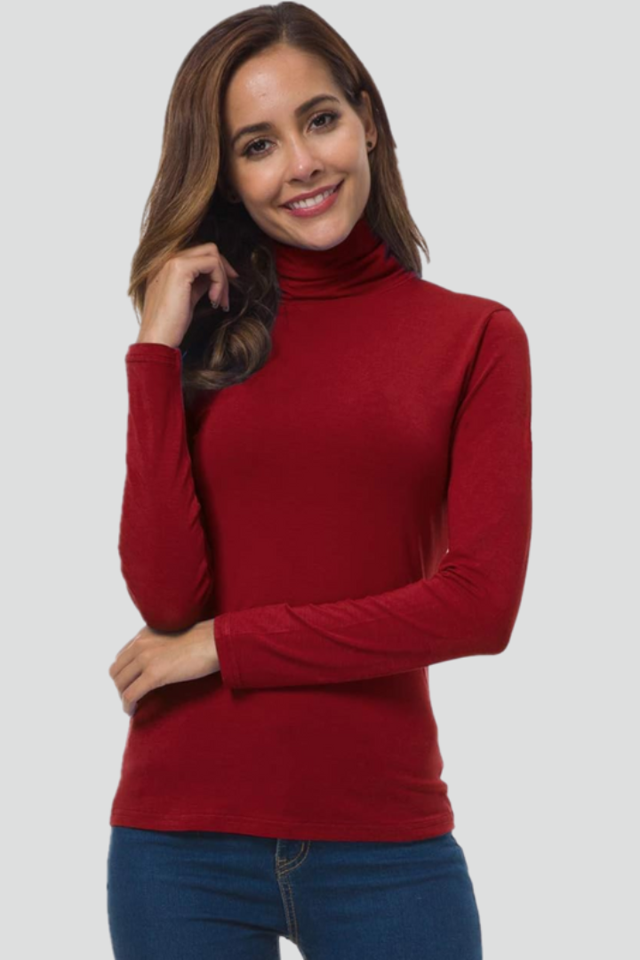 Henriette | Ribbed Turtleneck Long Sleeve Sweater for Women